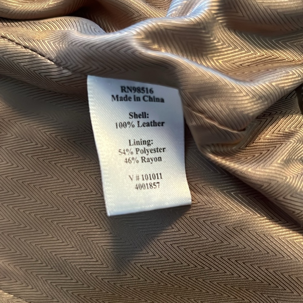 Coldwater Creek 100% real leather brown vest - Picture 5 of 6